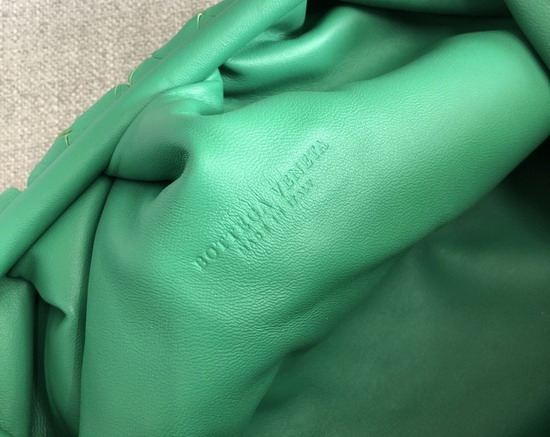 Bottega Veneta Oversize Pouch in Maxi Intreccio Green