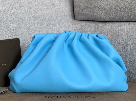 Bottega Veneta Oversized Pouch in Butter Calf Sky Blue