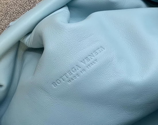 Bottega Veneta Oversized Pouch in Light Blue Maxi Woven Leather