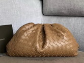 Bottega Veneta Oversized Pouch in Light Brown Maxi Woven Leather