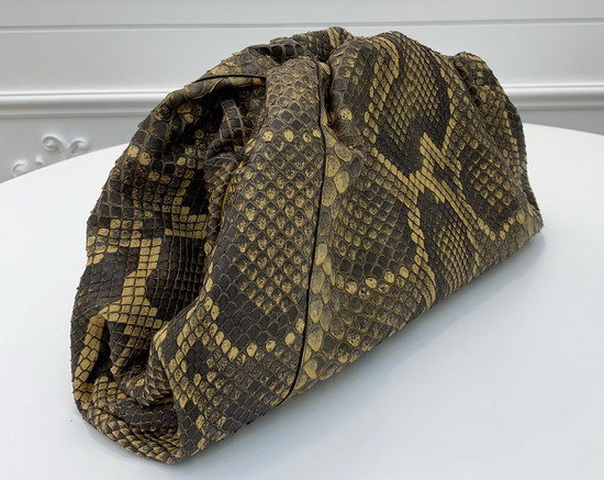 Bottega Veneta Oversized Pouch in Python Yellow