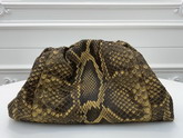 Bottega Veneta Oversized Pouch in Python Yellow