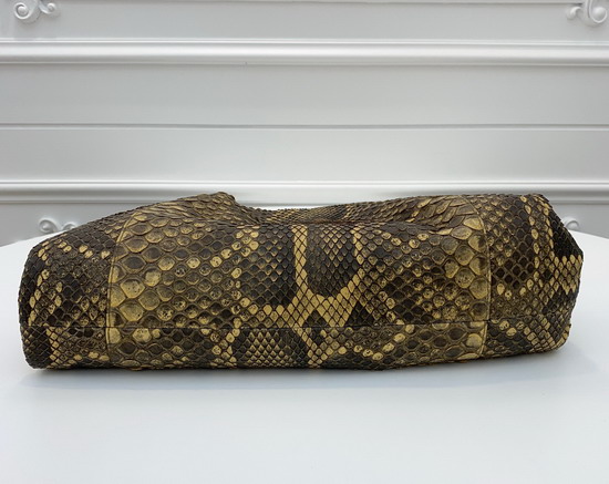 Bottega Veneta Oversized Pouch in Python Yellow