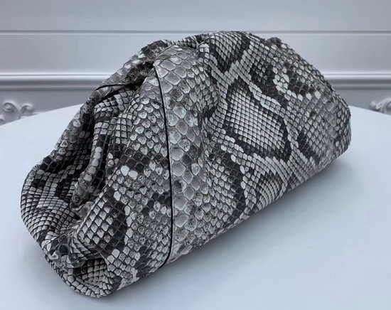 Bottega Veneta Oversized Pouch in Python with a Natural Finish