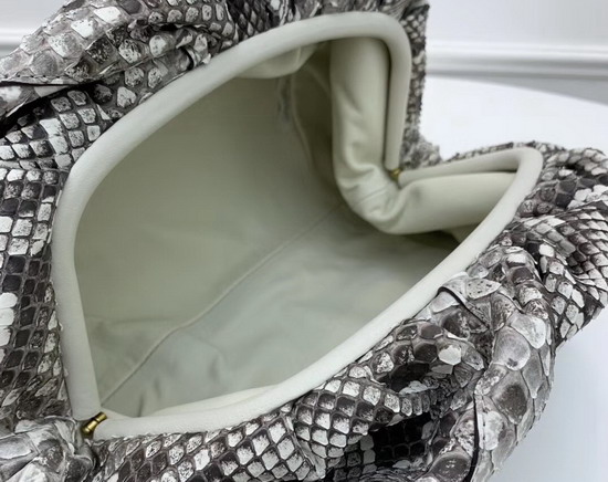 Bottega Veneta Oversized Pouch in Python with a Natural Finish