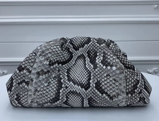 Bottega Veneta Oversized Pouch in Python with a Natural Finish