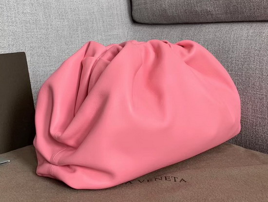 Bottega Veneta Oversized Pouch in Rose Butter Calf Leather