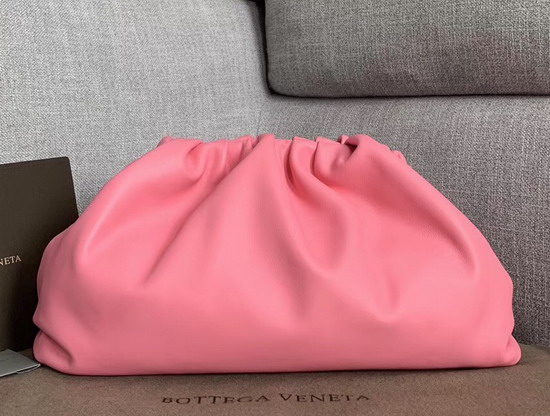 Bottega Veneta Oversized Pouch in Rose Butter Calf Leather