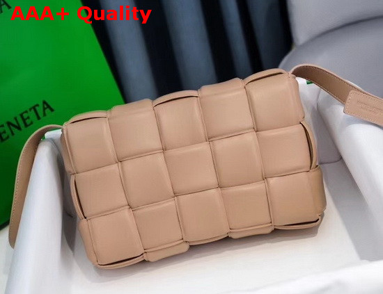 Bottega Veneta Padded Cassette Bag in Almond Lambskin Replica