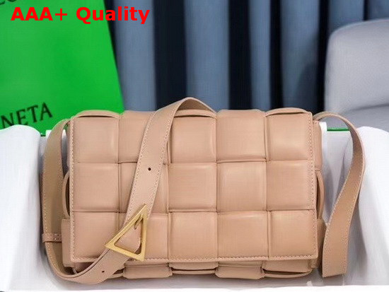 Bottega Veneta Padded Cassette Bag in Almond Lambskin Replica