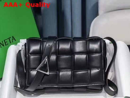 Bottega Veneta Padded Cassette Bag in Black Lambskin Replica