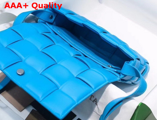 Bottega Veneta Padded Cassette Bag in Bright Blue Lambskin Replica