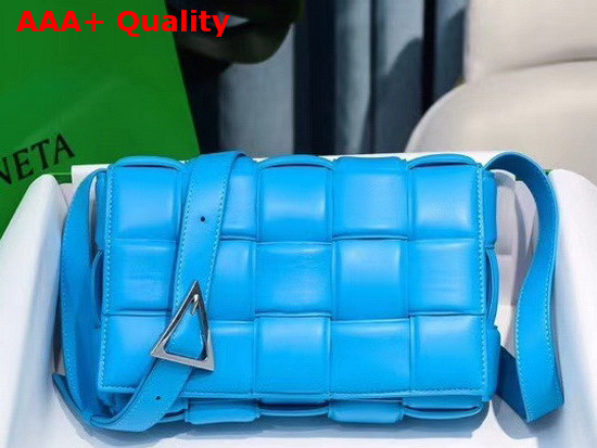 Bottega Veneta Padded Cassette Bag in Bright Blue Lambskin Replica