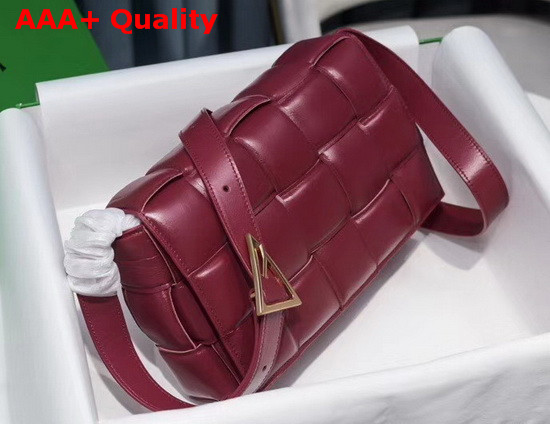 Bottega Veneta Padded Cassette Bag in Burgundy Lambskin Replica