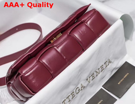 Bottega Veneta Padded Cassette Bag in Burgundy Lambskin Replica