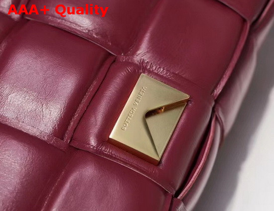 Bottega Veneta Padded Cassette Bag in Burgundy Lambskin Replica