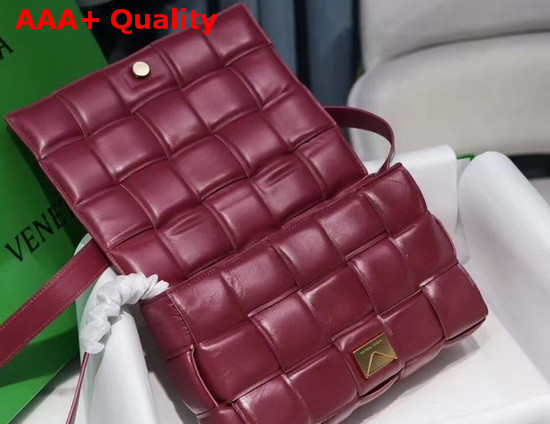 Bottega Veneta Padded Cassette Bag in Burgundy Lambskin Replica