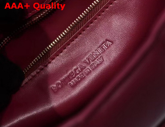 Bottega Veneta Padded Cassette Bag in Burgundy Lambskin Replica