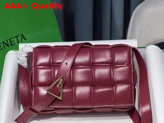 Bottega Veneta Padded Cassette Bag in Burgundy Lambskin Replica