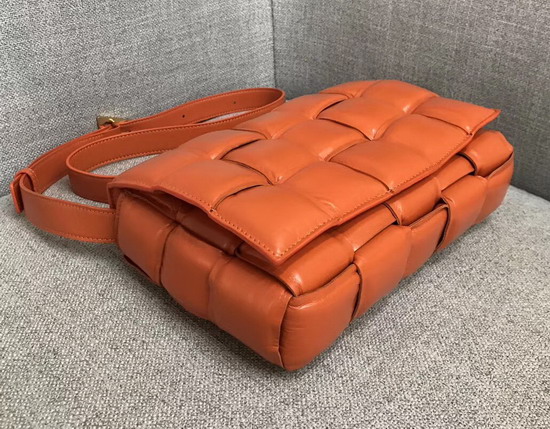 Bottega Veneta Padded Cassette Bag in Burned Orange Paper Calfskin