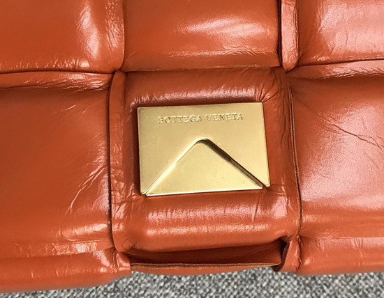 Bottega Veneta Padded Cassette Bag in Burned Orange Paper Calfskin