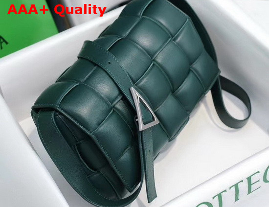 Bottega Veneta Padded Cassette Bag in Dark Green Lambskin Replica