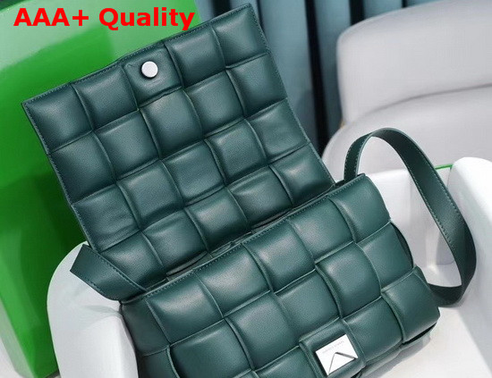 Bottega Veneta Padded Cassette Bag in Dark Green Lambskin Replica