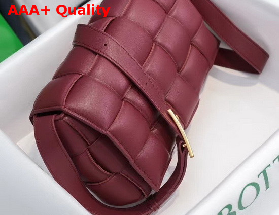 Bottega Veneta Padded Cassette Bag in Oxblood Lambskin Replica