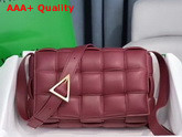 Bottega Veneta Padded Cassette Bag in Oxblood Lambskin Replica