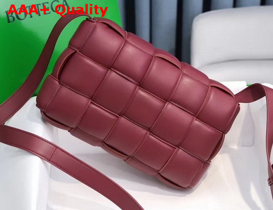 Bottega Veneta Padded Cassette Bag in Oxblood Lambskin Replica