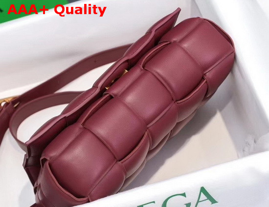 Bottega Veneta Padded Cassette Bag in Oxblood Lambskin Replica