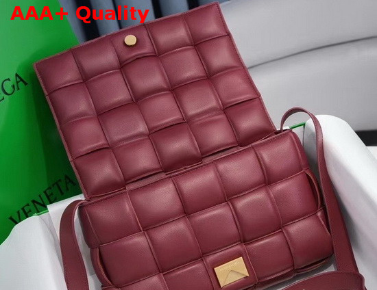 Bottega Veneta Padded Cassette Bag in Oxblood Lambskin Replica