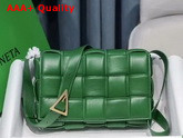 Bottega Veneta Padded Cassette Bag in Racing Green Lambskin Replica