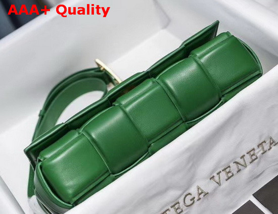 Bottega Veneta Padded Cassette Bag in Racing Green Lambskin Replica