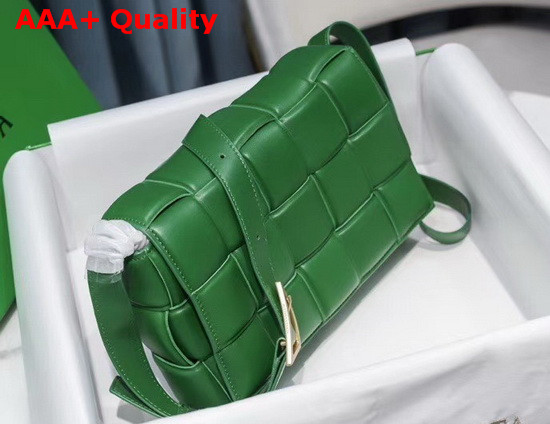 Bottega Veneta Padded Cassette Bag in Racing Green Lambskin Replica