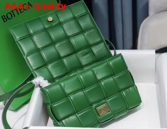 Bottega Veneta Padded Cassette Bag in Racing Green Lambskin Replica