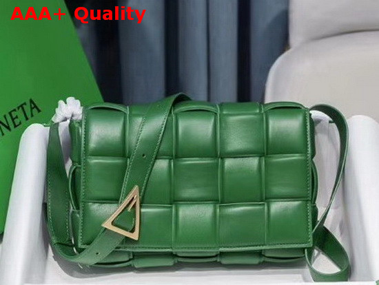 Bottega Veneta Padded Cassette Bag in Racing Green Lambskin Replica