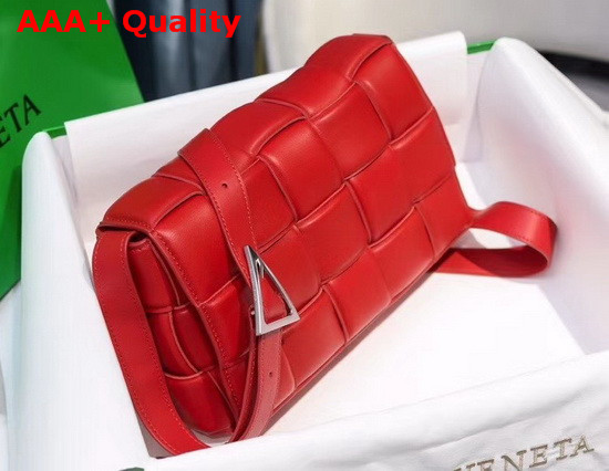 Bottega Veneta Padded Cassette Bag in Red Lambskin Replica