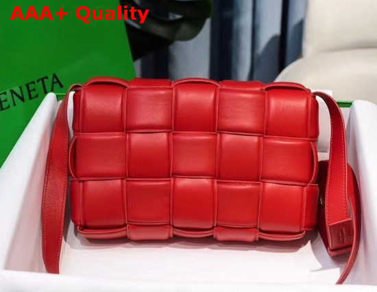 Bottega Veneta Padded Cassette Bag in Red Lambskin Replica