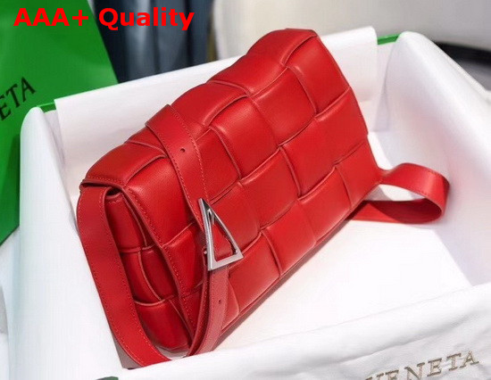 Bottega Veneta Padded Cassette Bag in Red Lambskin Replica