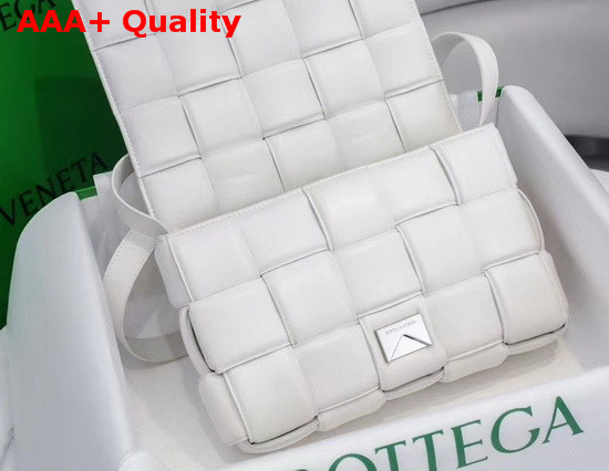 Bottega Veneta Padded Cassette Bag in White Lambskin Replica