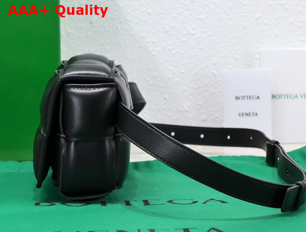 Bottega Veneta Padded Cassette Belt Bag in Black Lambskin Replica