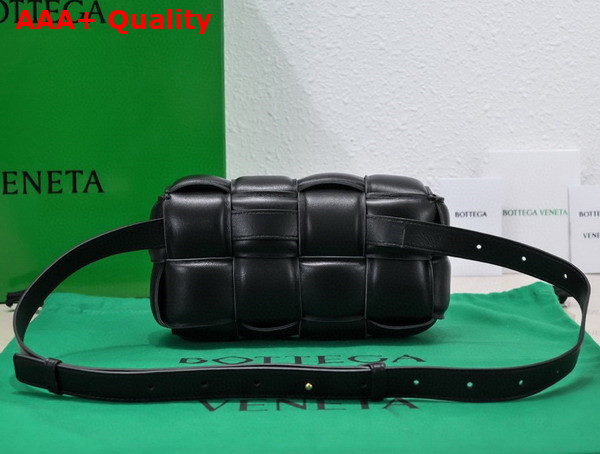 Bottega Veneta Padded Cassette Belt Bag in Black Lambskin Replica