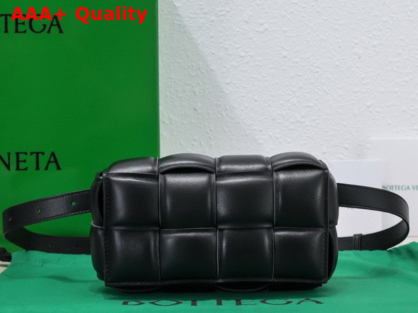 Bottega Veneta Padded Cassette Belt Bag in Black Lambskin Replica