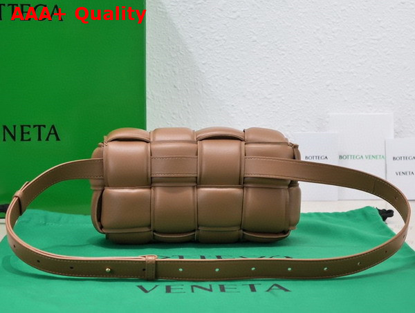 Bottega Veneta Padded Cassette Belt Bag in Caramel Lambskin Replica