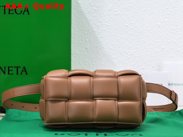 Bottega Veneta Padded Cassette Belt Bag in Caramel Lambskin Replica