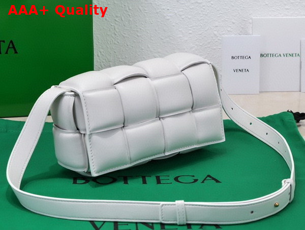 Bottega Veneta Padded Cassette Belt Bag in White Lambskin Replica