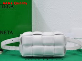 Bottega Veneta Padded Cassette Belt Bag in White Lambskin Replica