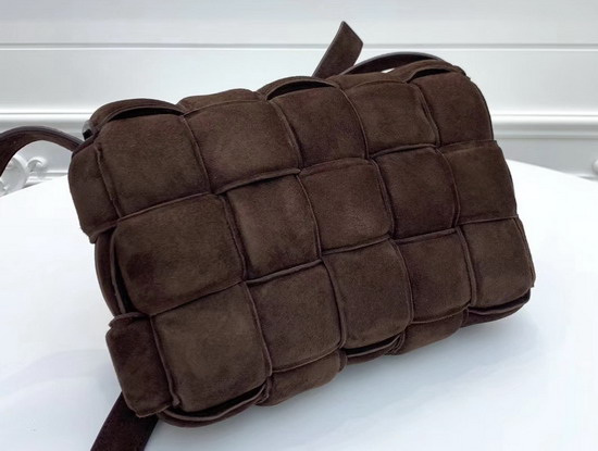 Bottega Veneta Padded Cassette in Coffee Suede