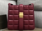 Bottega Veneta Padded Marie Bag in Amaranto Paper Calfskin